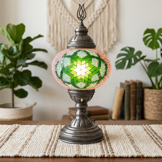 DIY table lamp close-up