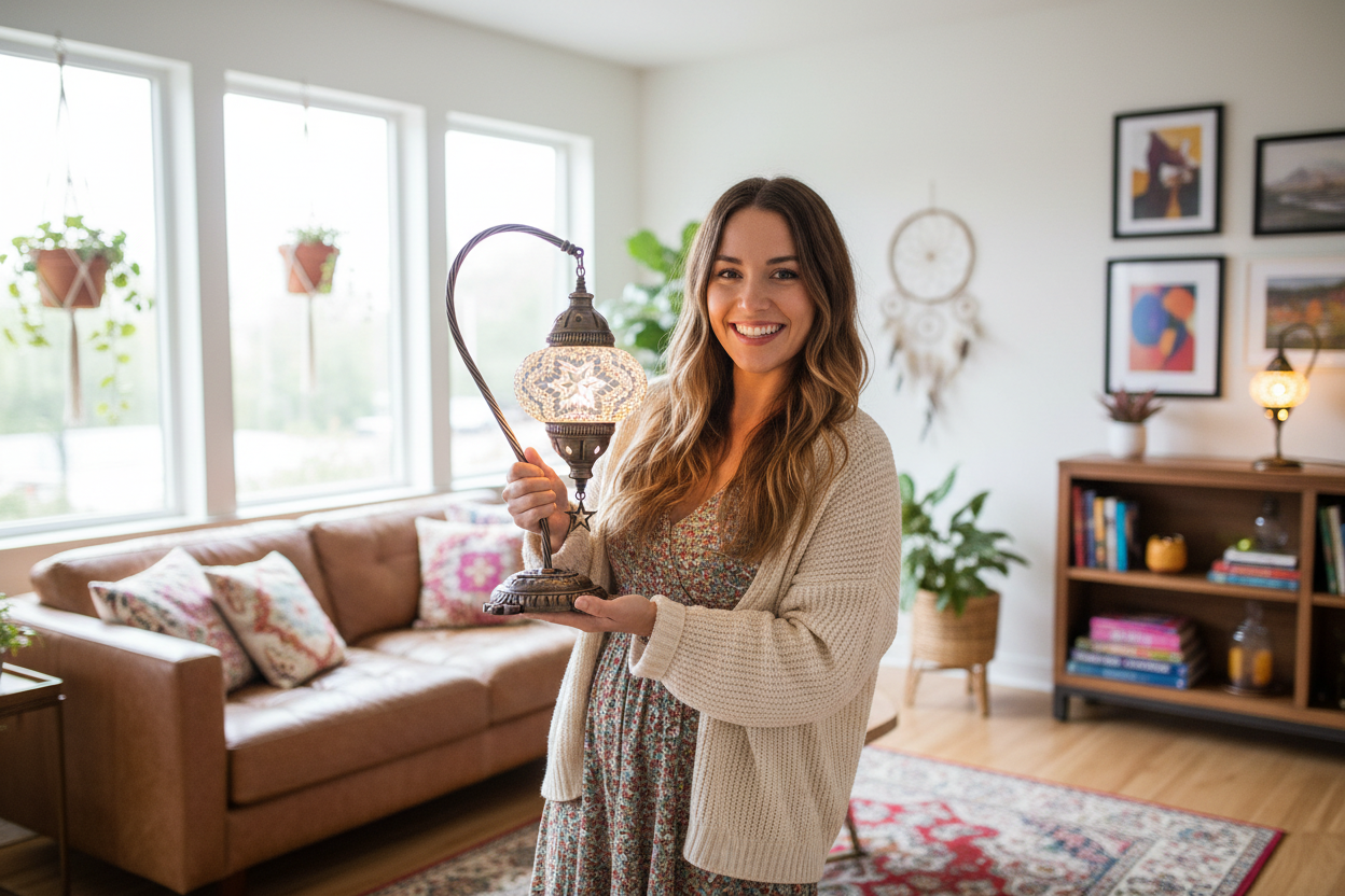 Swan Lamp – Holding It