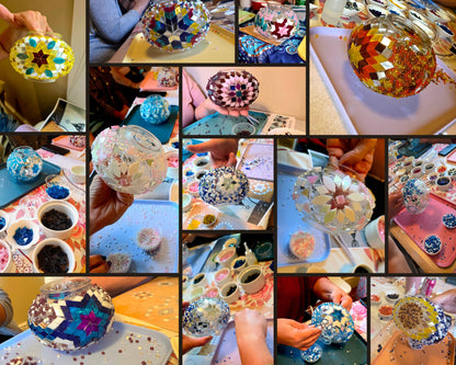 DIY Turkish Mosaic Lamp Workshop on March 15th in Kelowna at Work of Art Pottery Studio