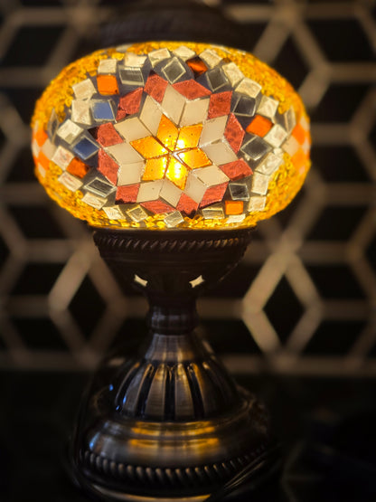 the lamp showing a beautiful glow in darker light
