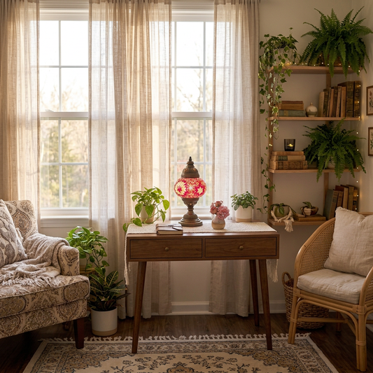Square Ruby Rose writing corner mockup