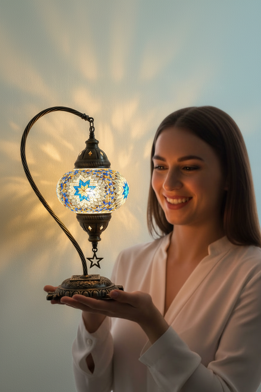 Swan Lamp – Woman Holding